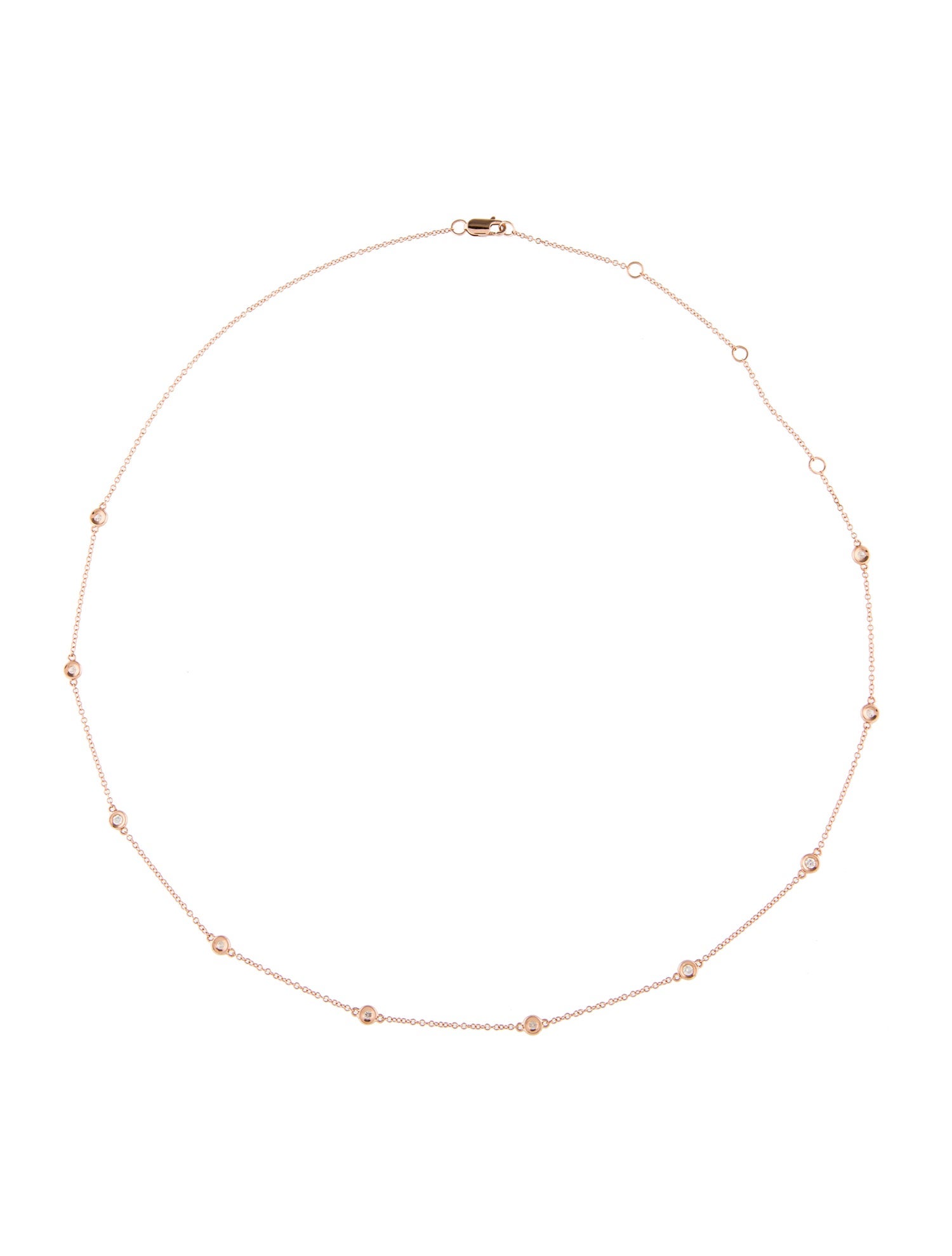 Necklace 14K Diamond Station Necklace