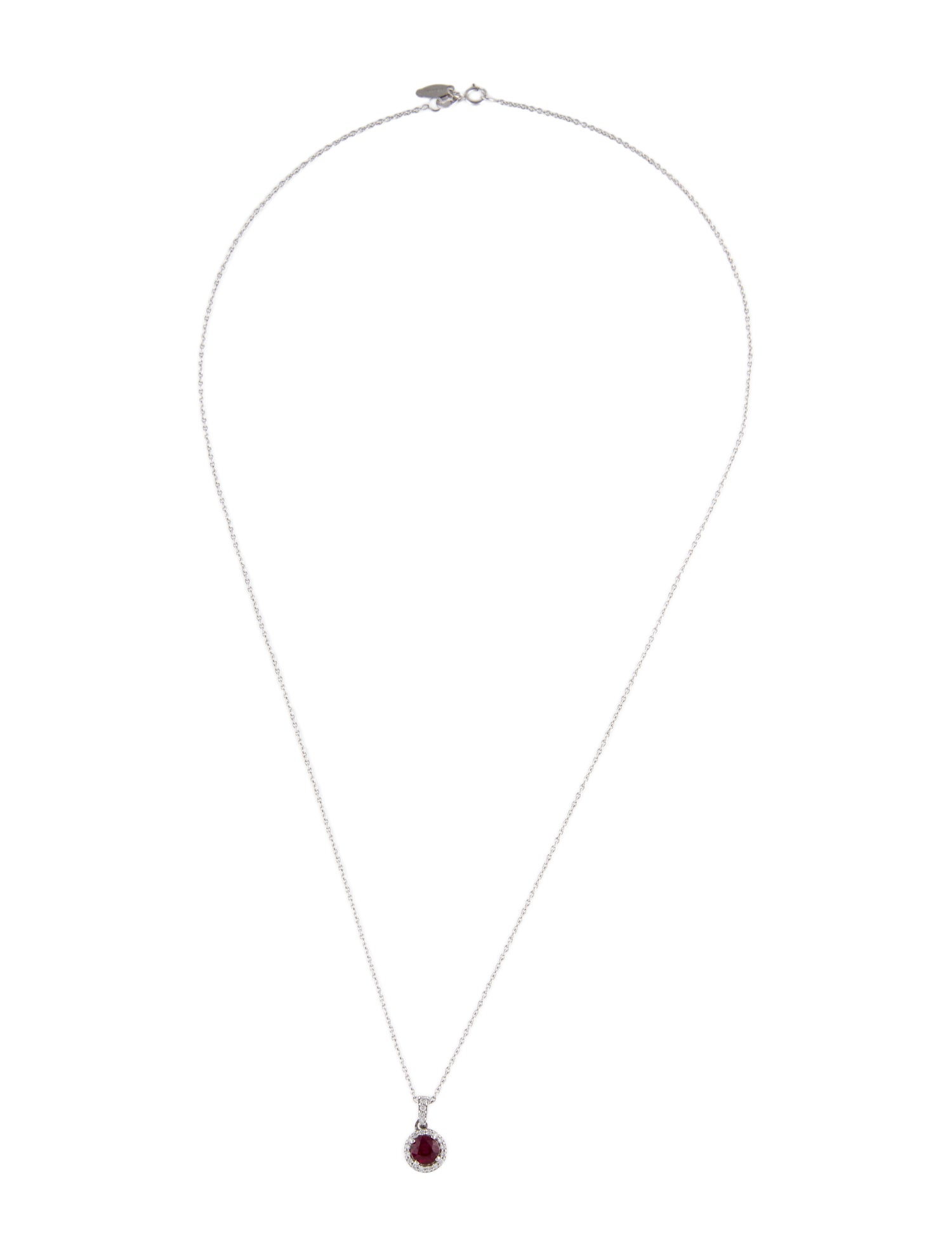 Necklace Angara 14K Ruby & Diamond Pendant Necklace