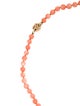 Necklace 14K Coral Bead Strand Necklace