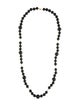 Necklace 14K Onyx & Pearl Beaded Strand