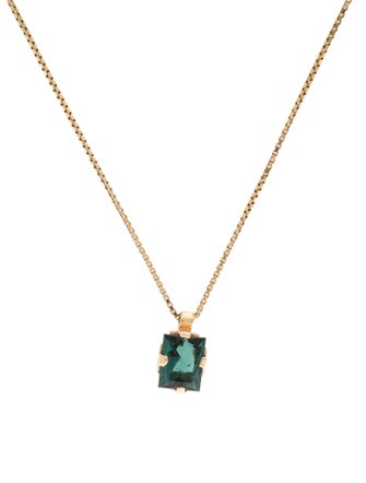 Necklace 1.96ctw Tourmaline Pendant Necklace