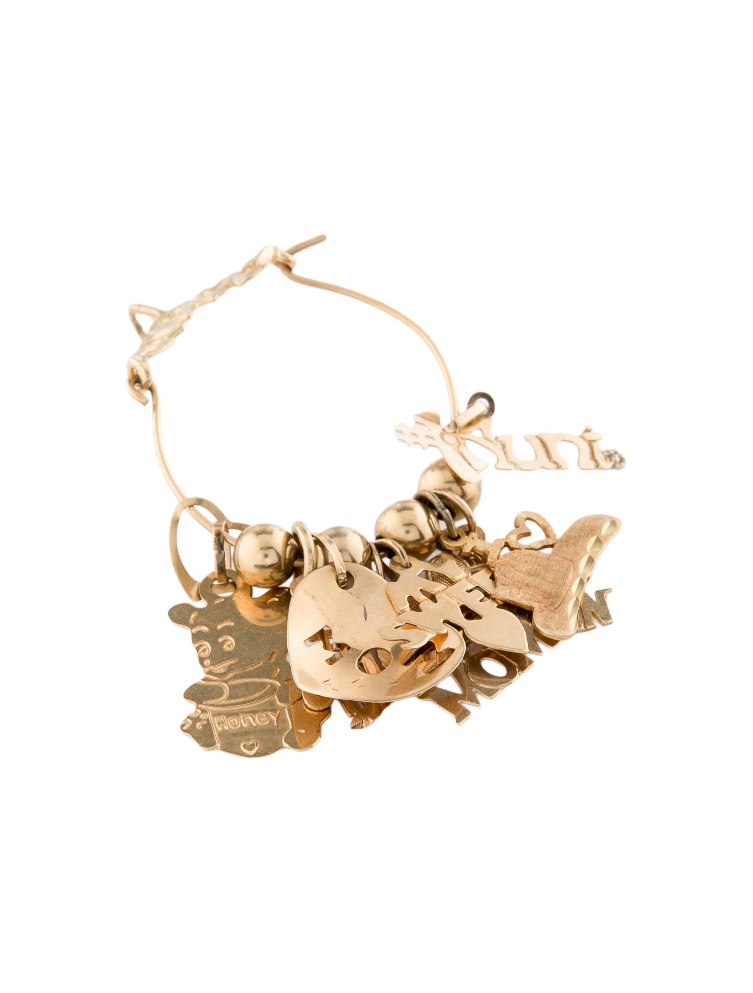 Necklace 14K Multi Charm Pendant