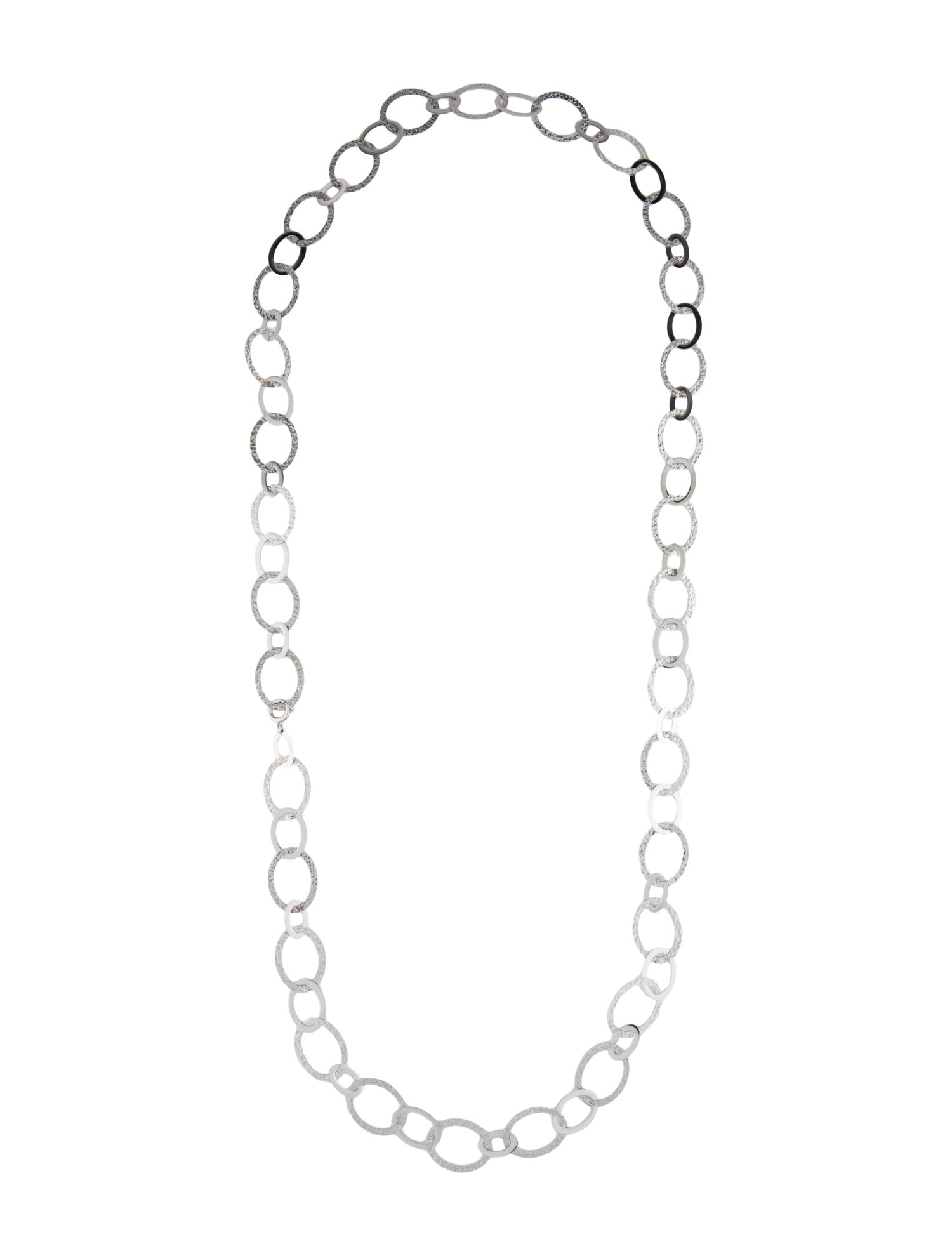 Necklace 14K Textured Oval Link Chain