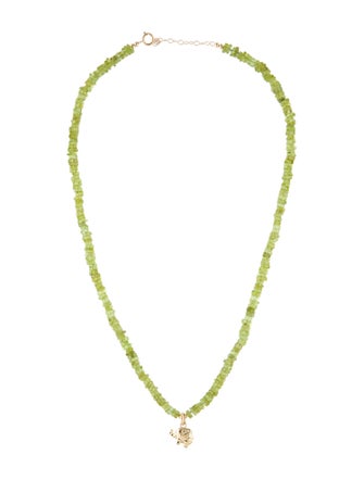Necklace 14K Peridot Elephant Pendant Necklace