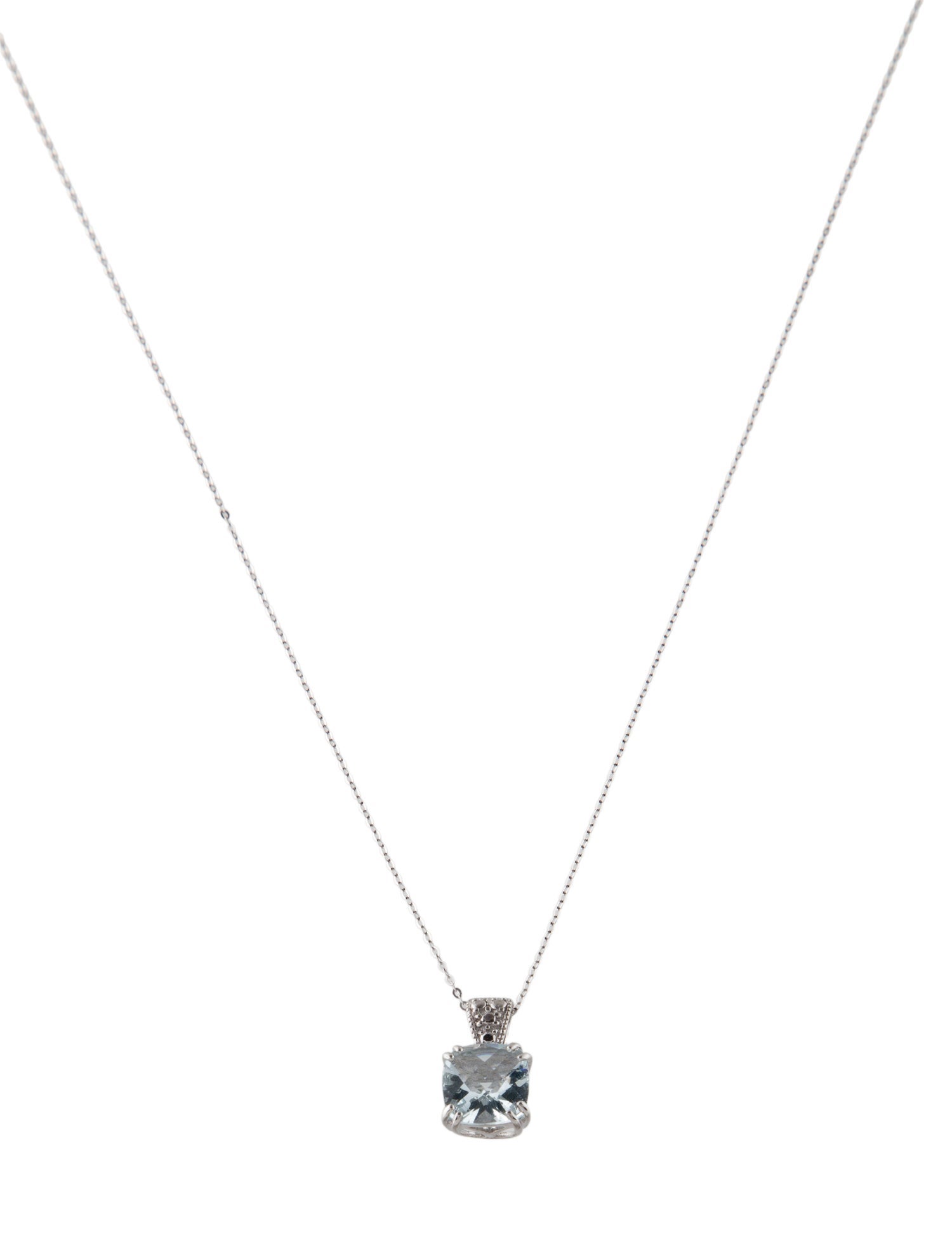 Necklace 14K Aquamarine Pendant