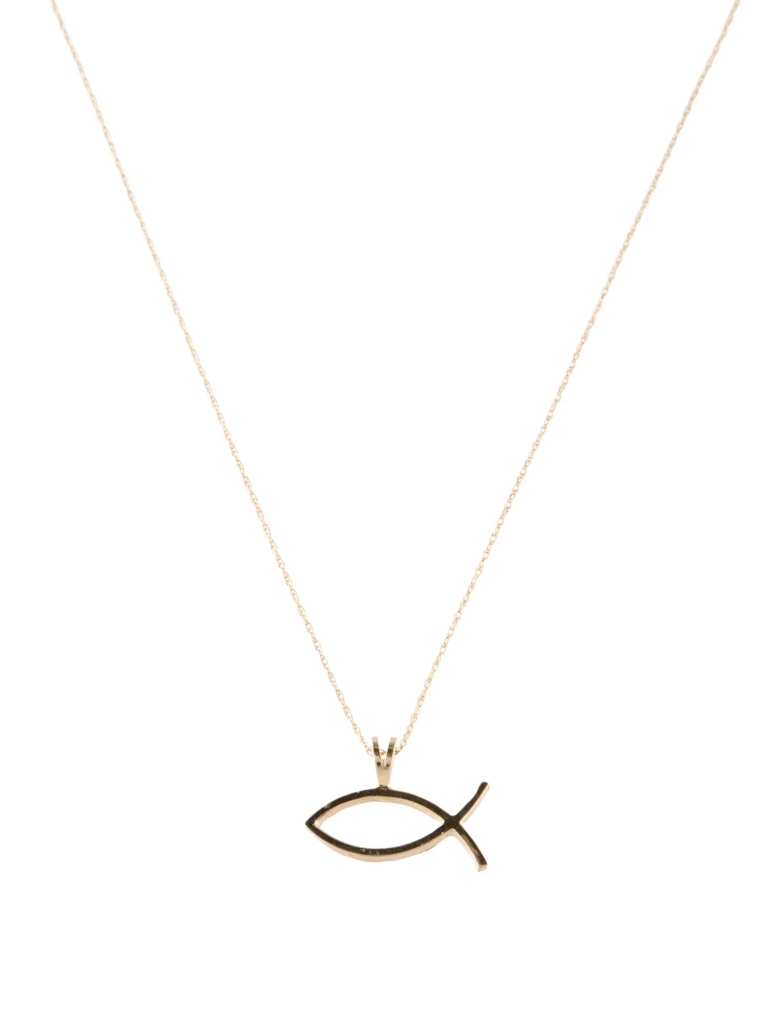 Necklace 14K Fish Pendant Necklace