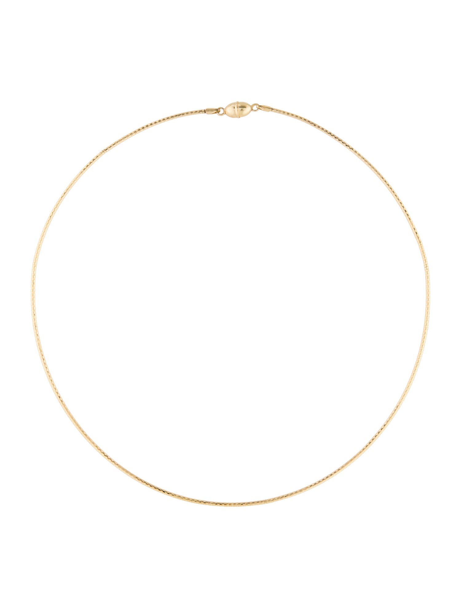 Necklace 14K Collar Chain Necklace w/ Magnetic Closure