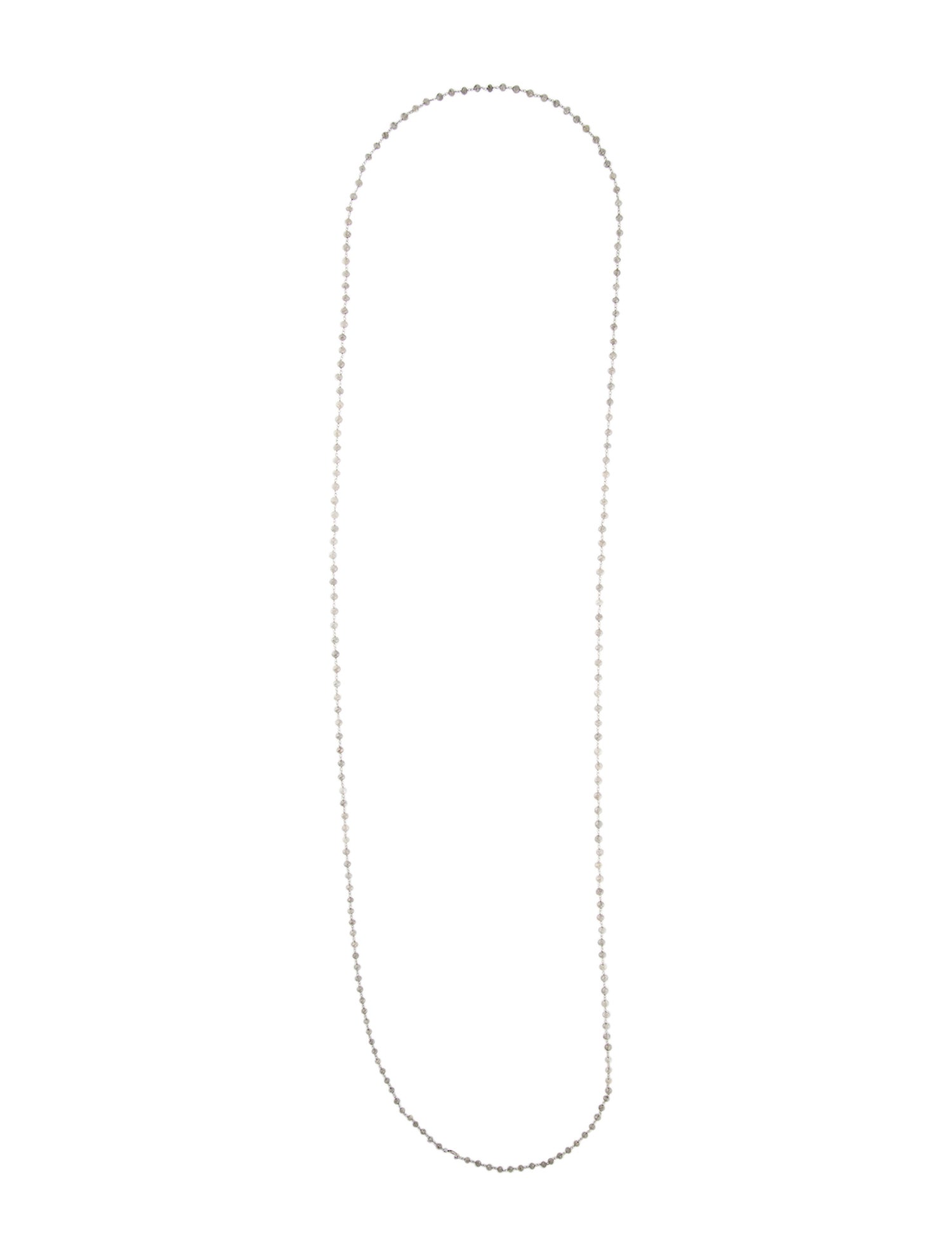 Necklace 18K Diamond Bead Strand Necklace