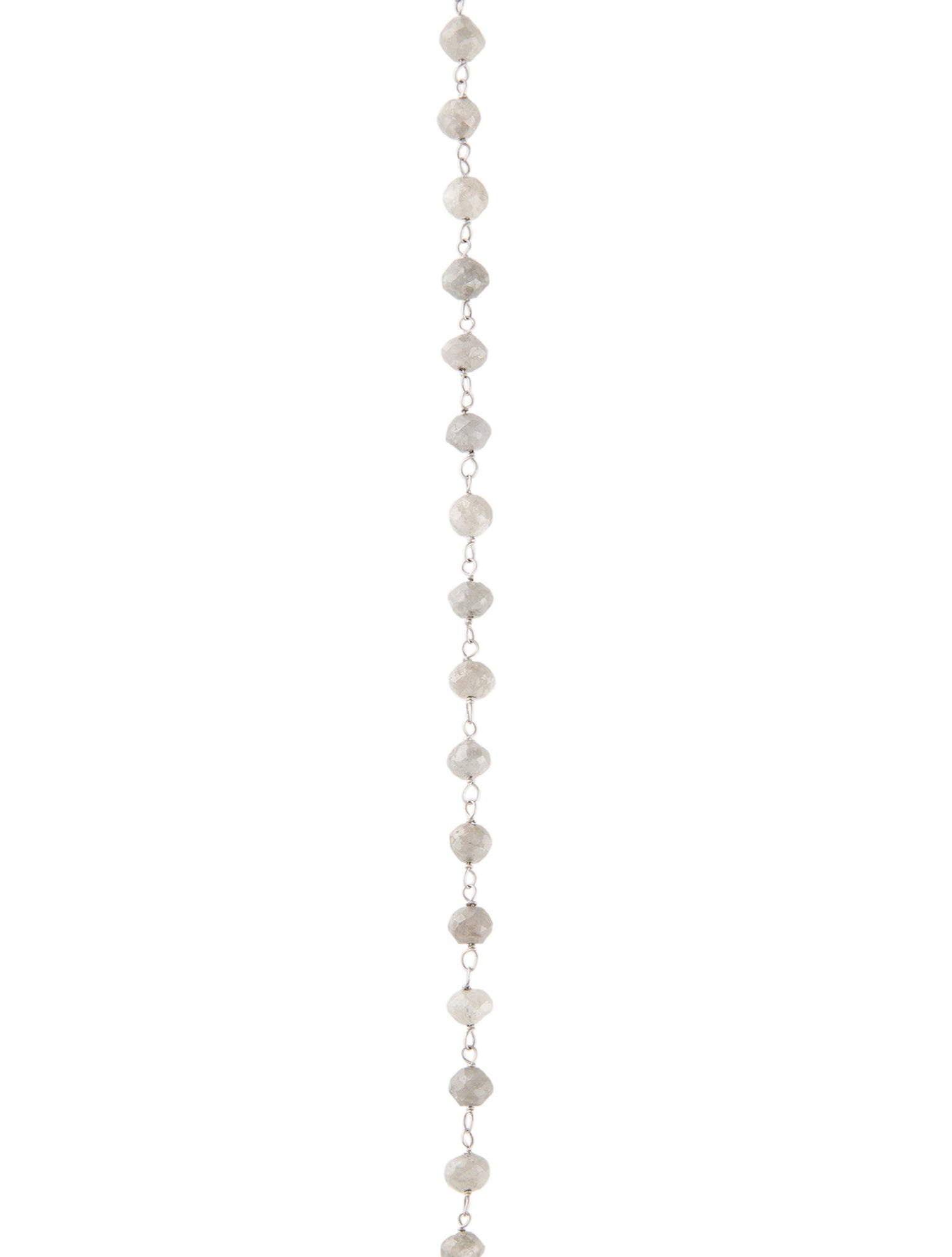 Necklace 18K Diamond Bead Strand Necklace