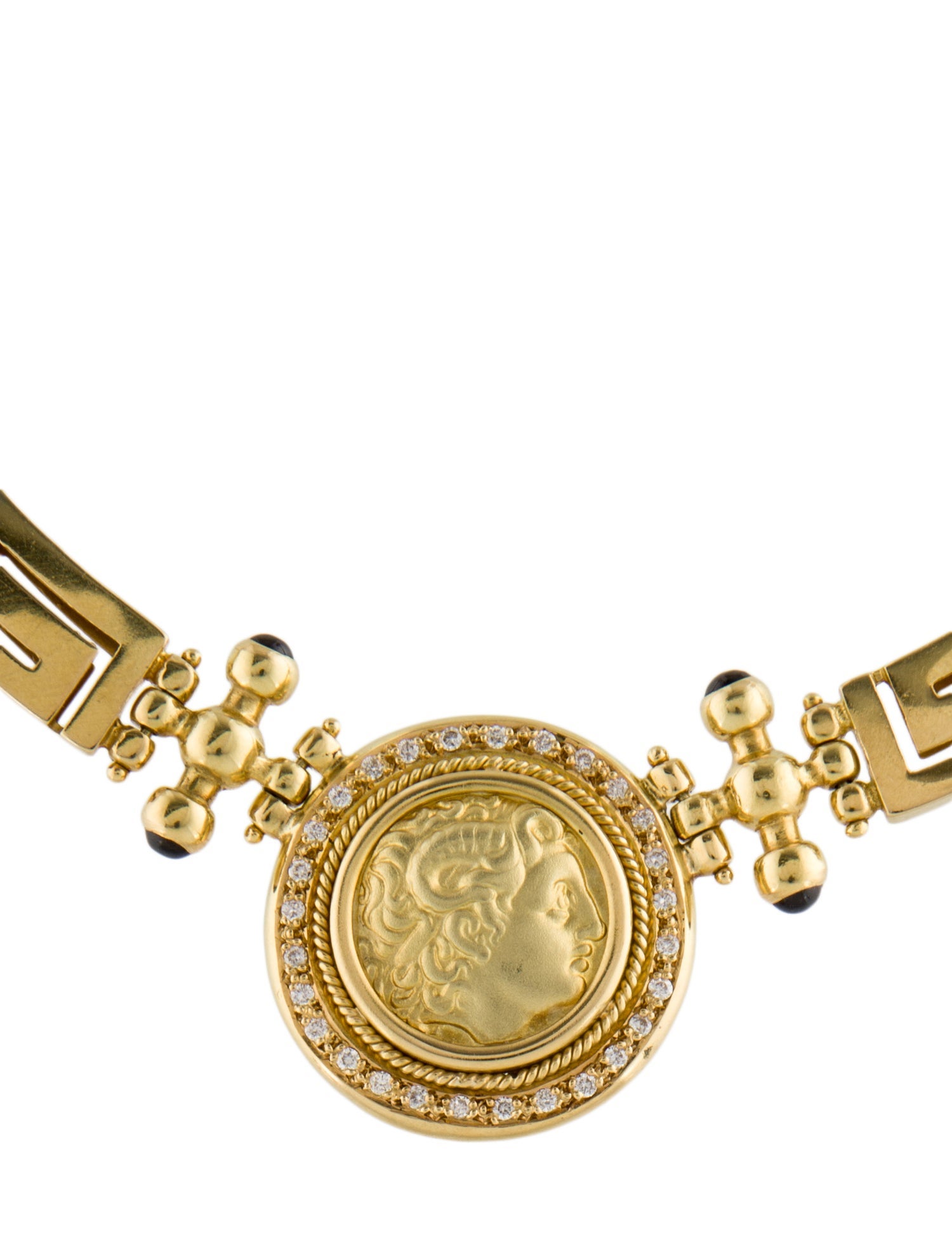 Necklace 18K Diamond & Sapphire Pendant Necklace