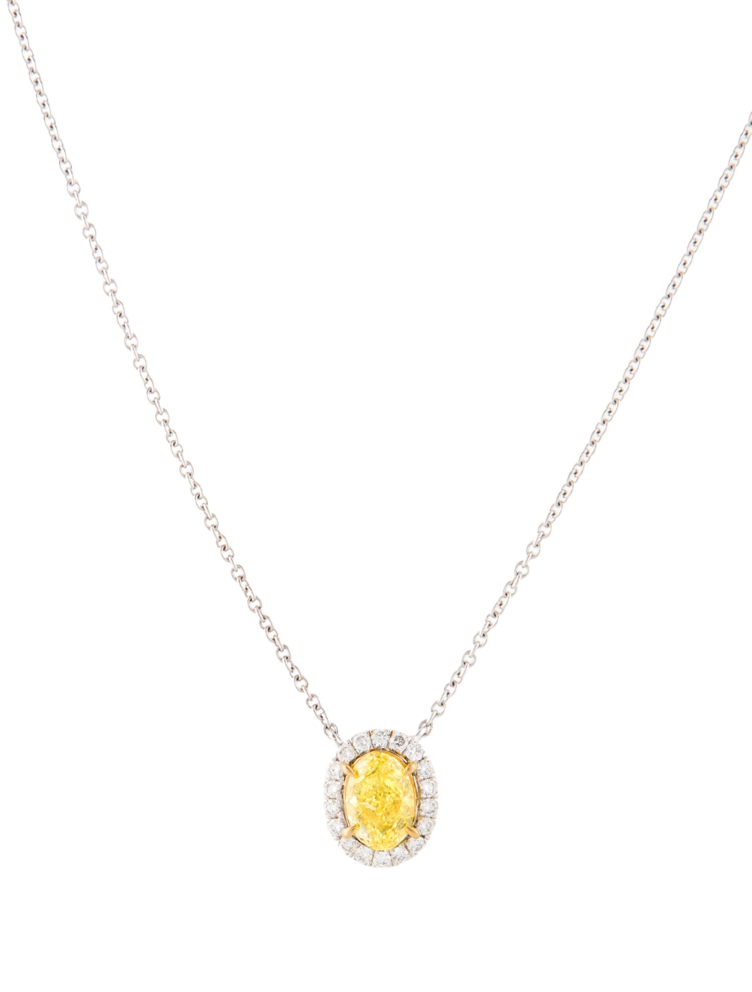 Necklace Platinum 1.22ctw Lab-Grown Diamond Pendant Necklace