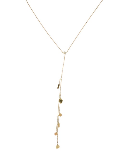 Necklace Sweet Pea 18K Diamond Kaleidoscope Lavailer Necklace