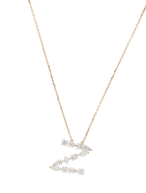 Necklace 14K 2.09ctw Lab-Grown Diamond 'Z' Initial Pendant Necklace