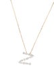 Necklace 14K 2.09ctw Lab-Grown Diamond 'Z' Initial Pendant Necklace