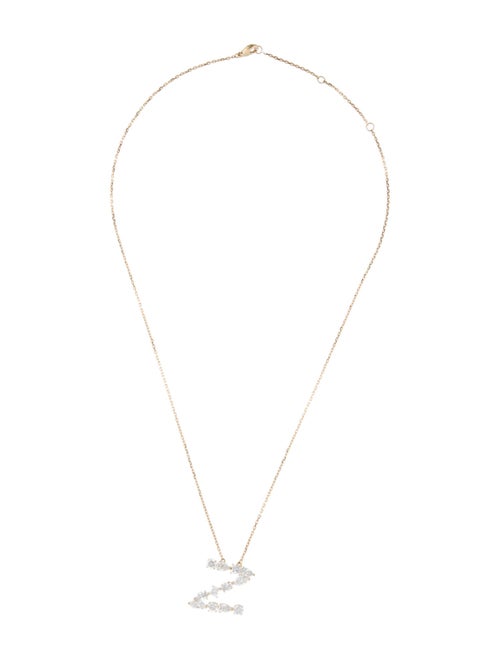Necklace 14K 2.09ctw Lab-Grown Diamond 'Z' Initial Pendant Necklace