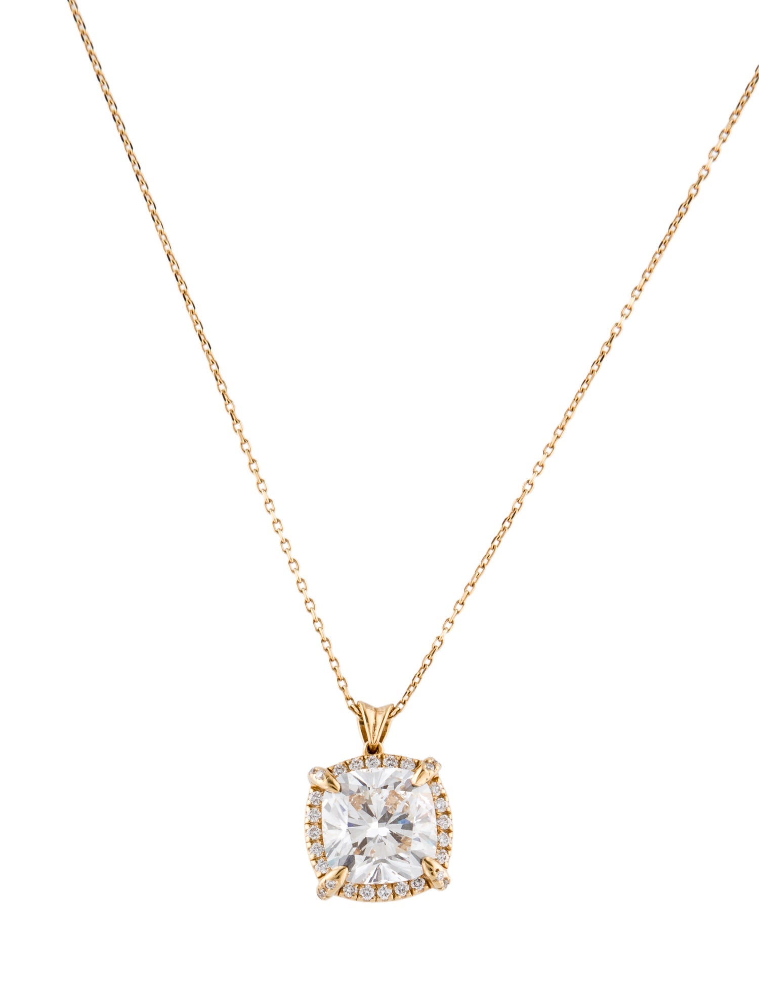 Necklace 14K 5.02ct Lab-Grown Diamond Pendant Necklace