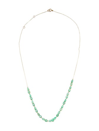 Necklace 14K Emerald Mixed Cut Chain