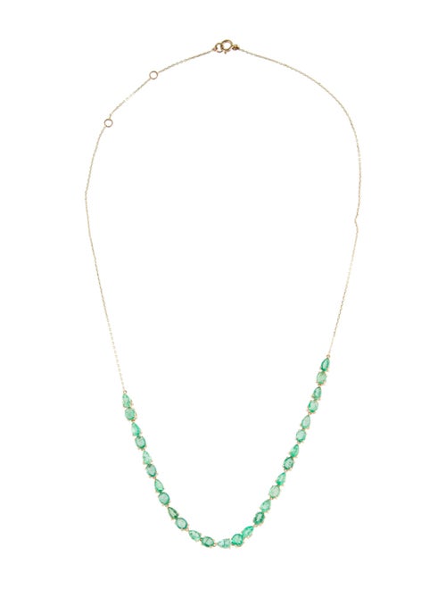Necklace 14K Emerald Mixed Cut Chain
