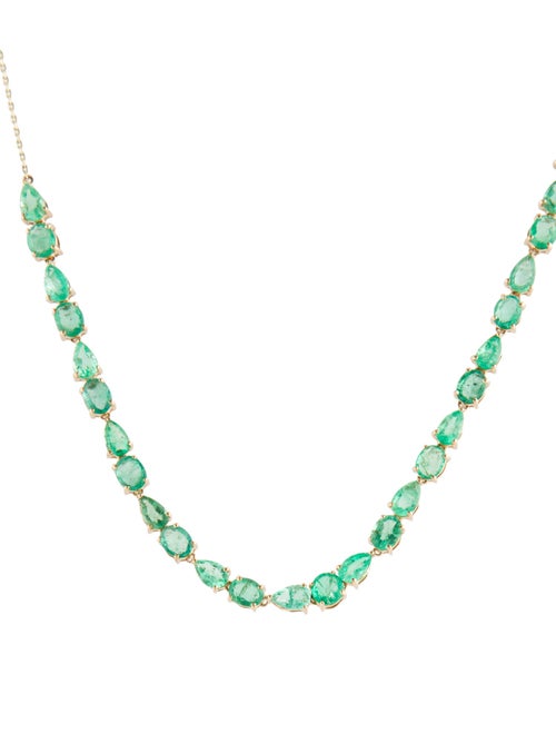 Necklace 14K Emerald Mixed Cut Chain