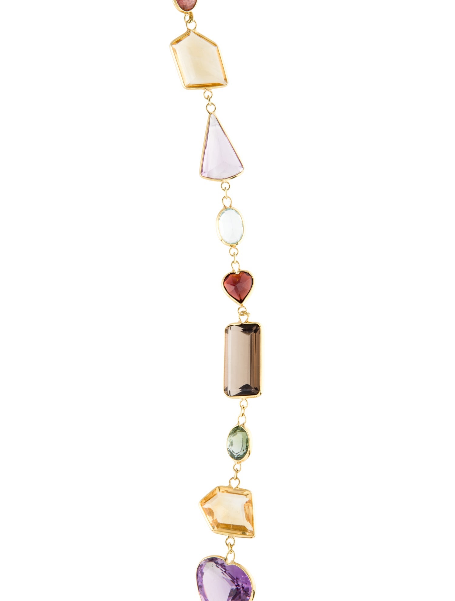 Necklace 18K Multistone Station Necklace