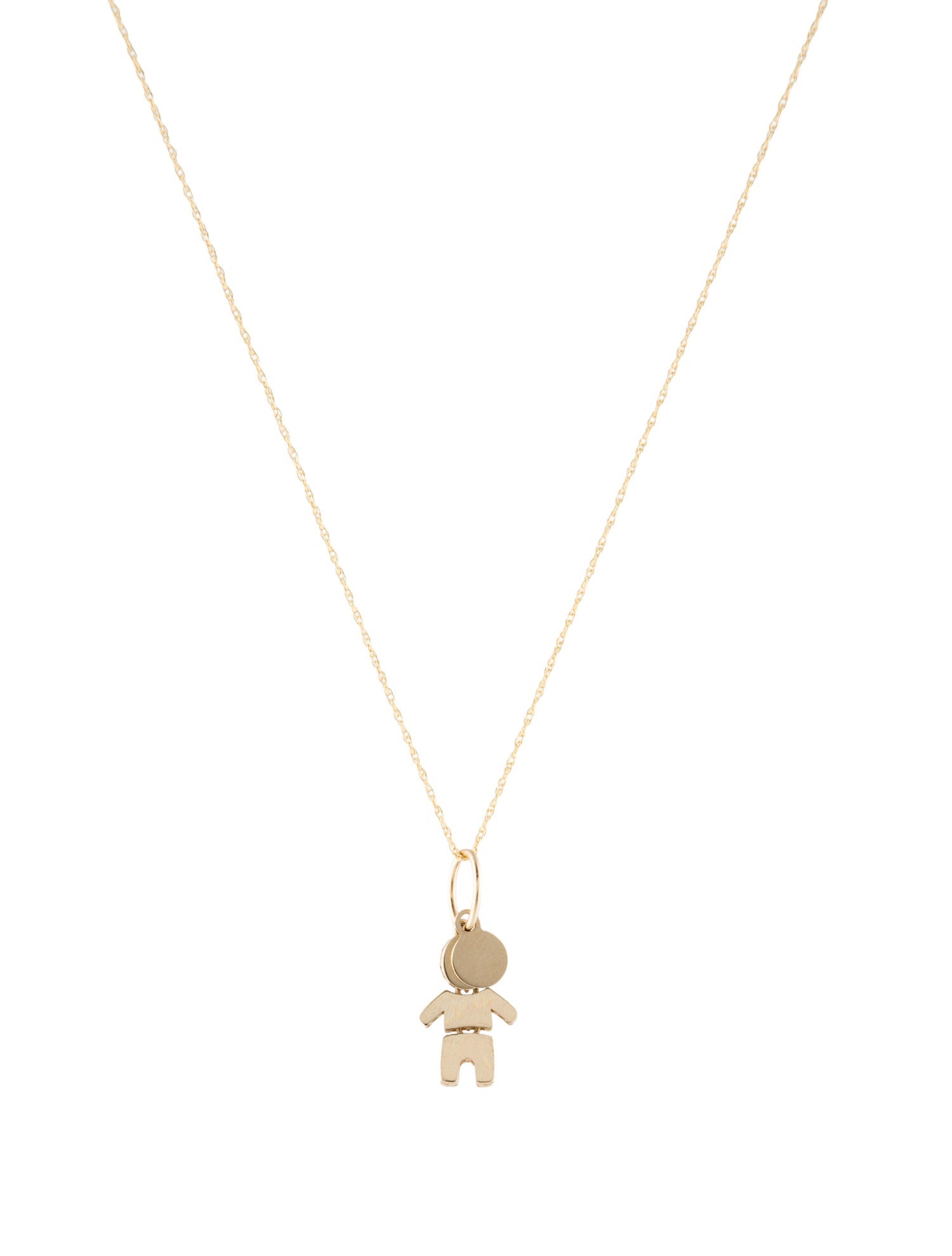 Necklace 14K Boy Pendant Necklace
