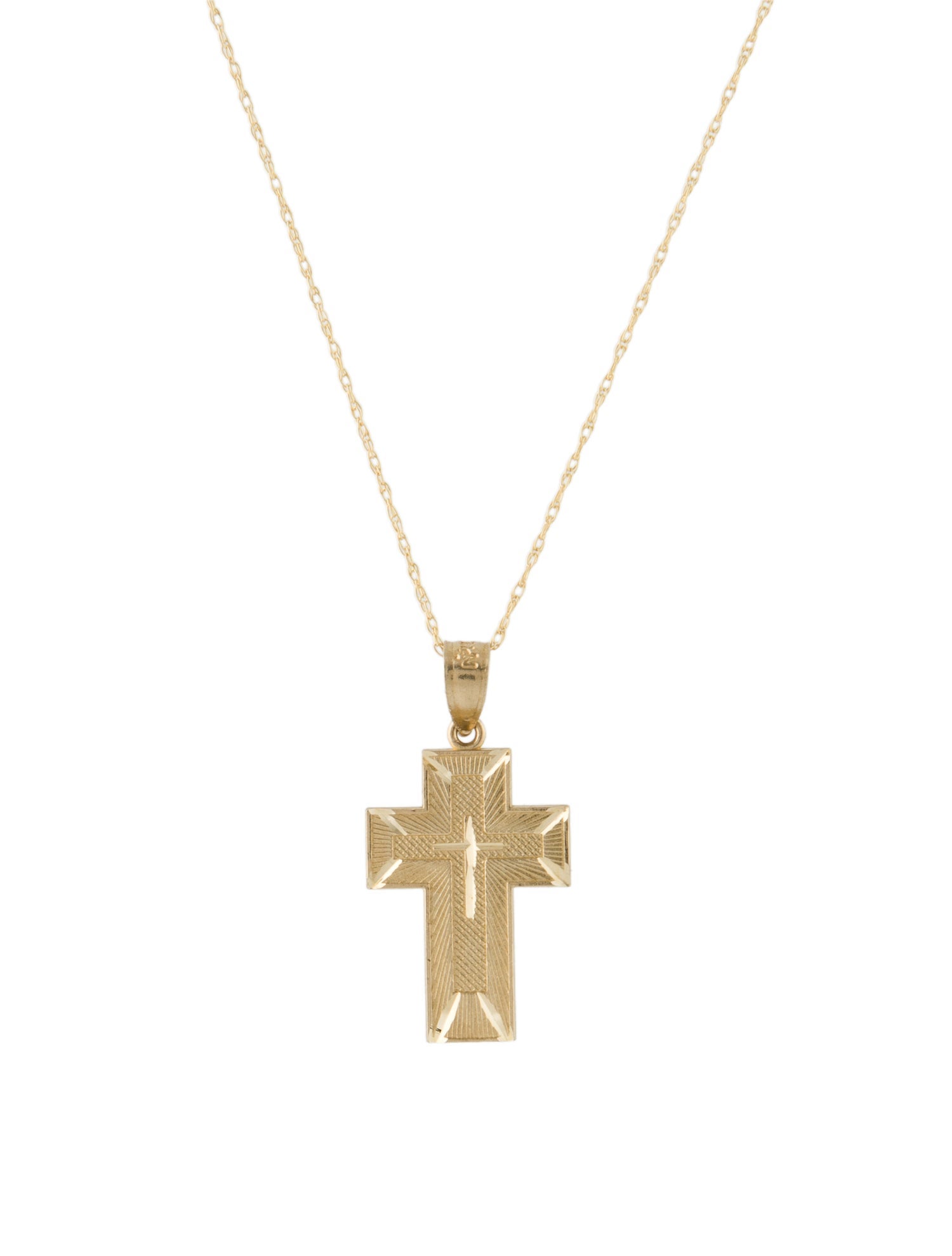 Necklace 14K Cross Pendant Necklace