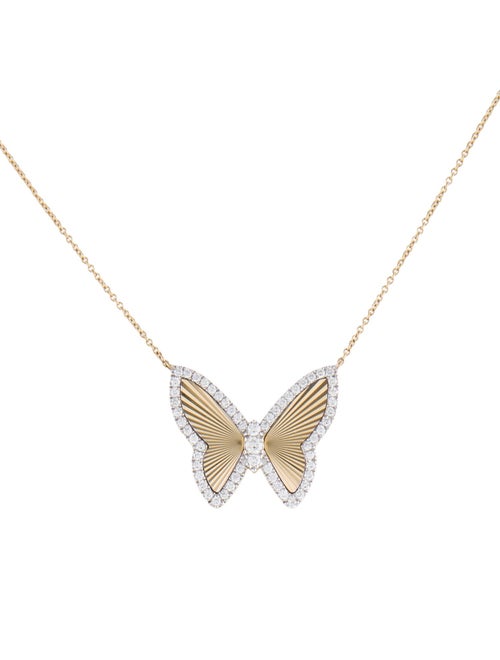Necklace 14K Diamond Butterfly Pendant Necklace