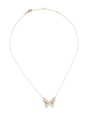 Necklace 14K Diamond Butterfly Pendant Necklace