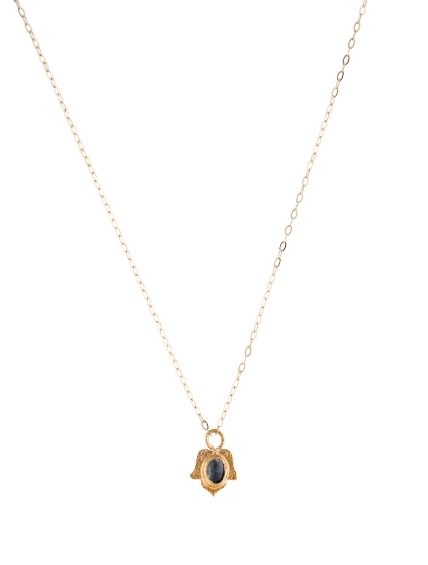 Necklace 18K Sapphire Pendant Necklace