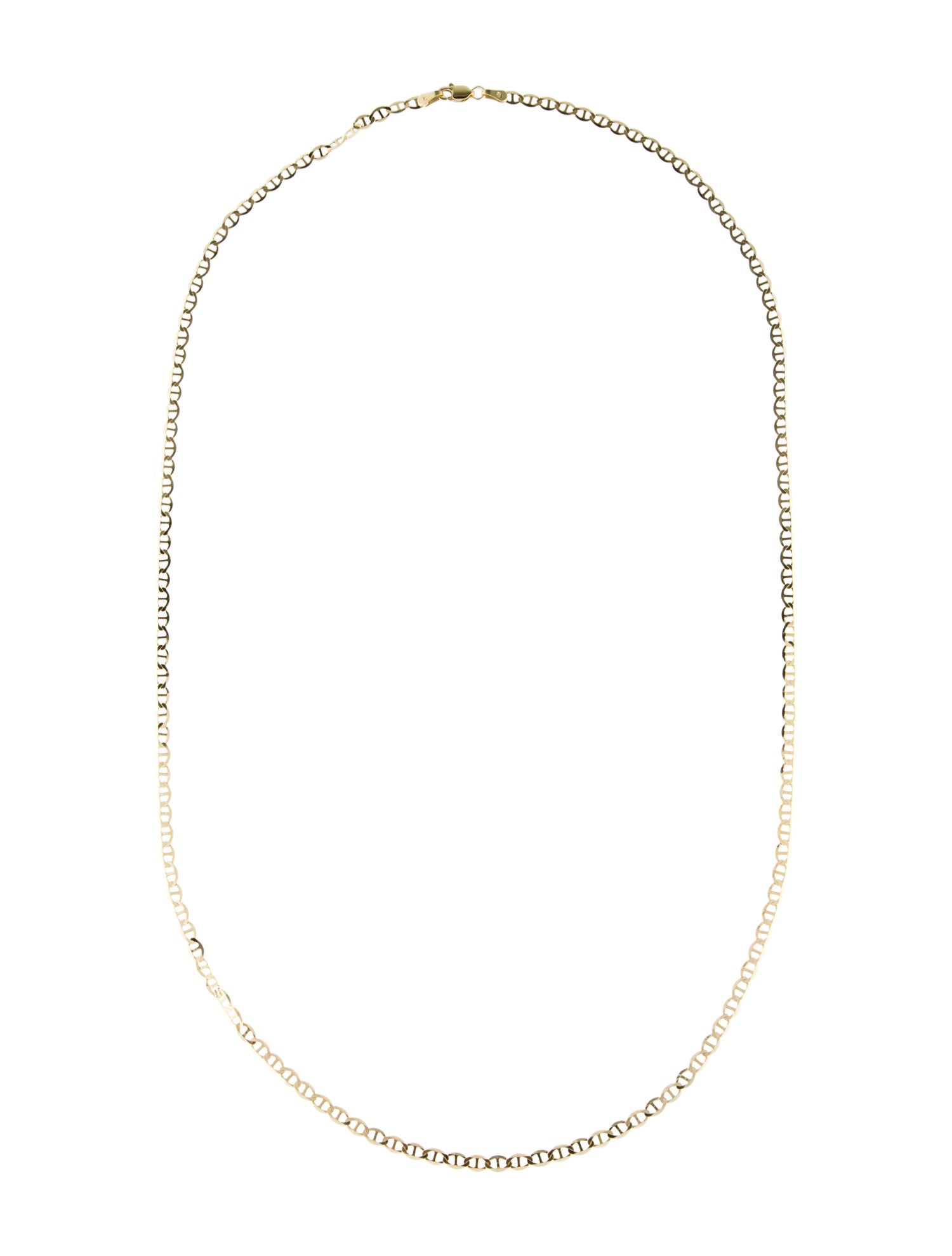 Necklace 14K Thin Mariner Link Chain Necklace