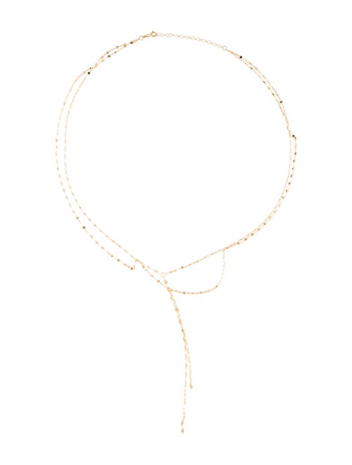 Necklace 14K Double Strand Lavalier Necklace