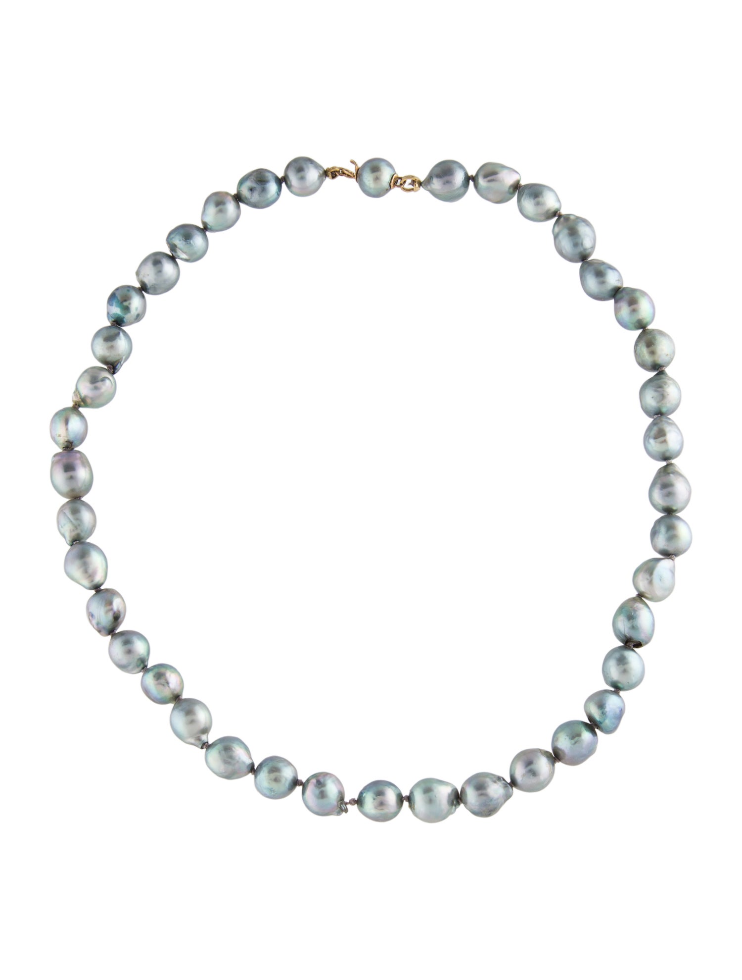 Necklace 14K Dyed Pearl Bead Strand Necklace