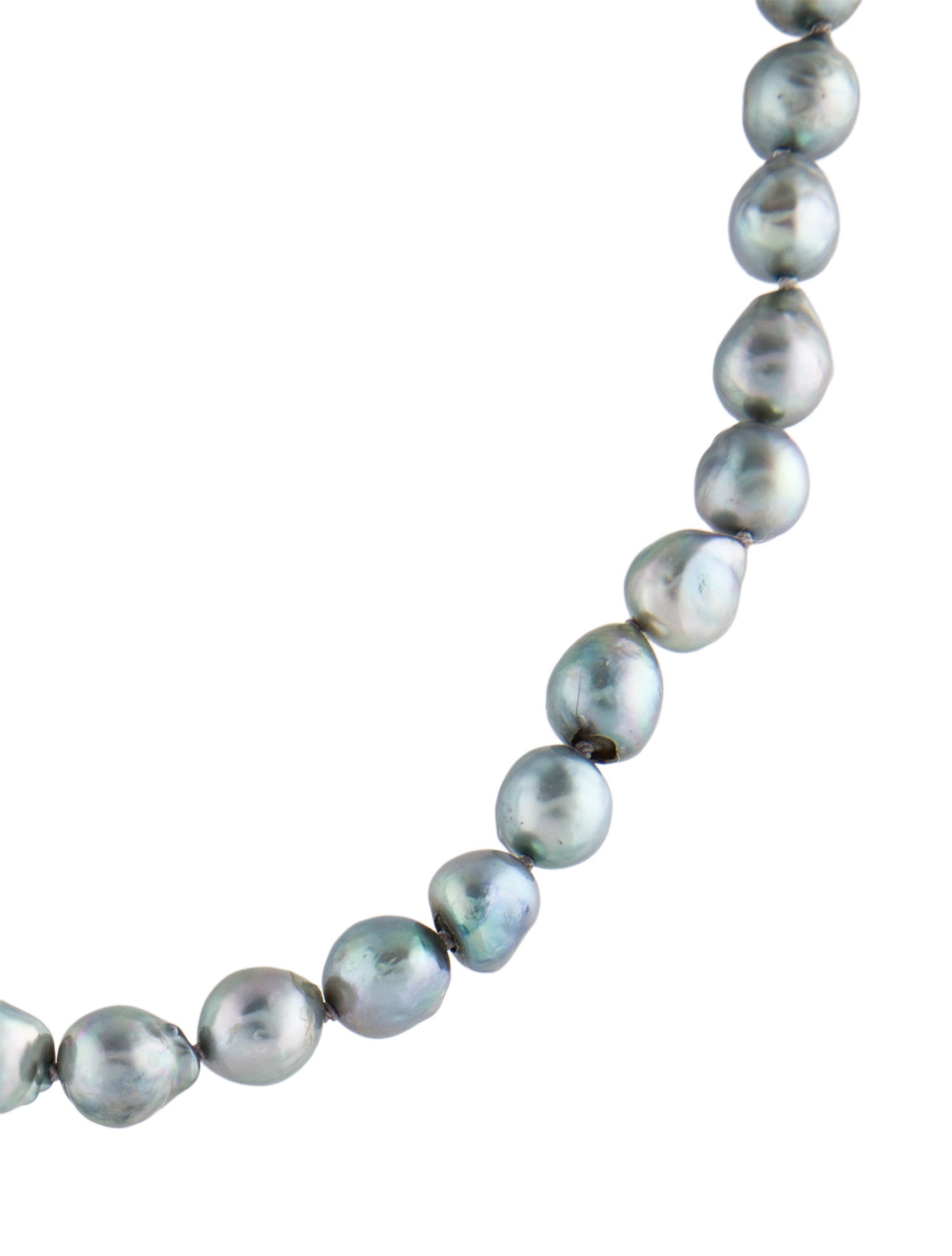 Necklace 14K Dyed Pearl Bead Strand Necklace