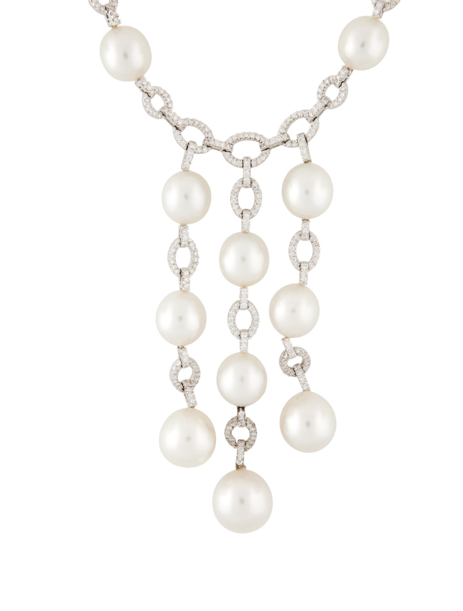 Necklace J. Stella 18K Pearl & Diamond Lavalier