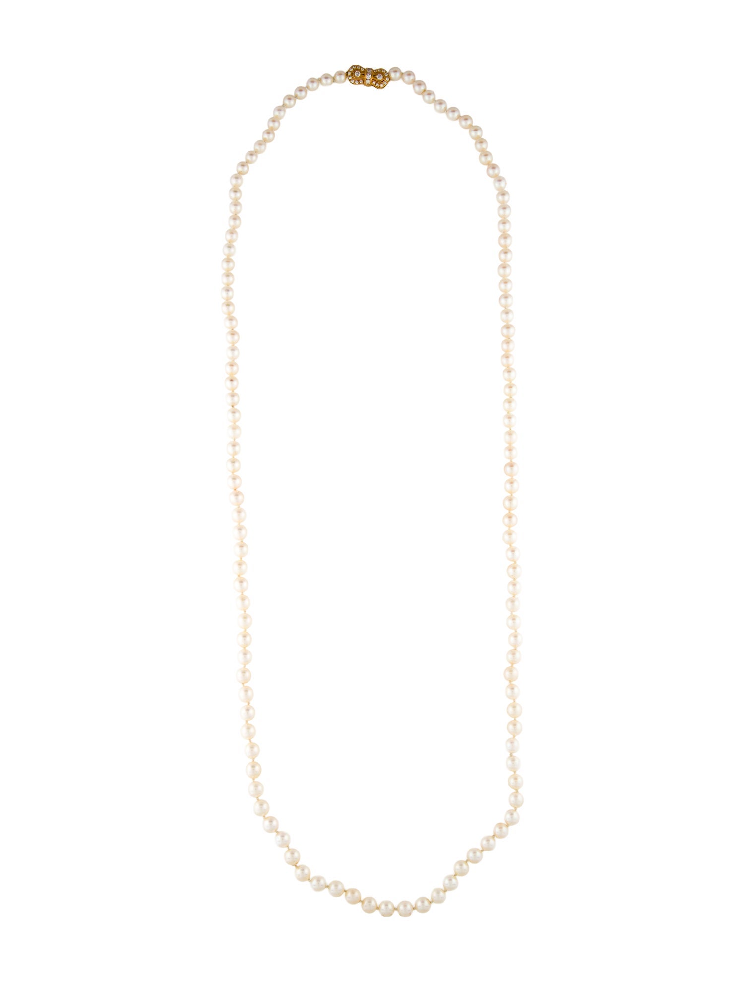 Necklace 18K Pearl & Diamond Necklace