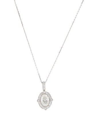 Necklace 14K 1.28ctw Lab-Grown Diamond Pendant Necklace