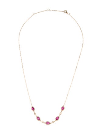 Necklace 14K 1.44ctw Ruby & Diamond Necklace