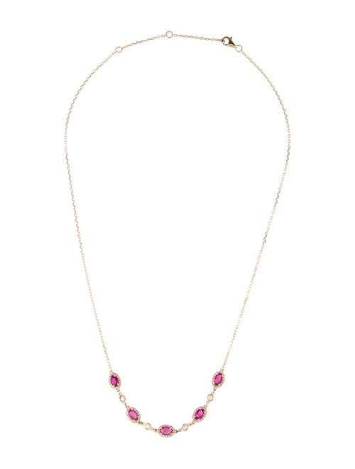 Necklace 14K 1.44ctw Ruby & Diamond Necklace