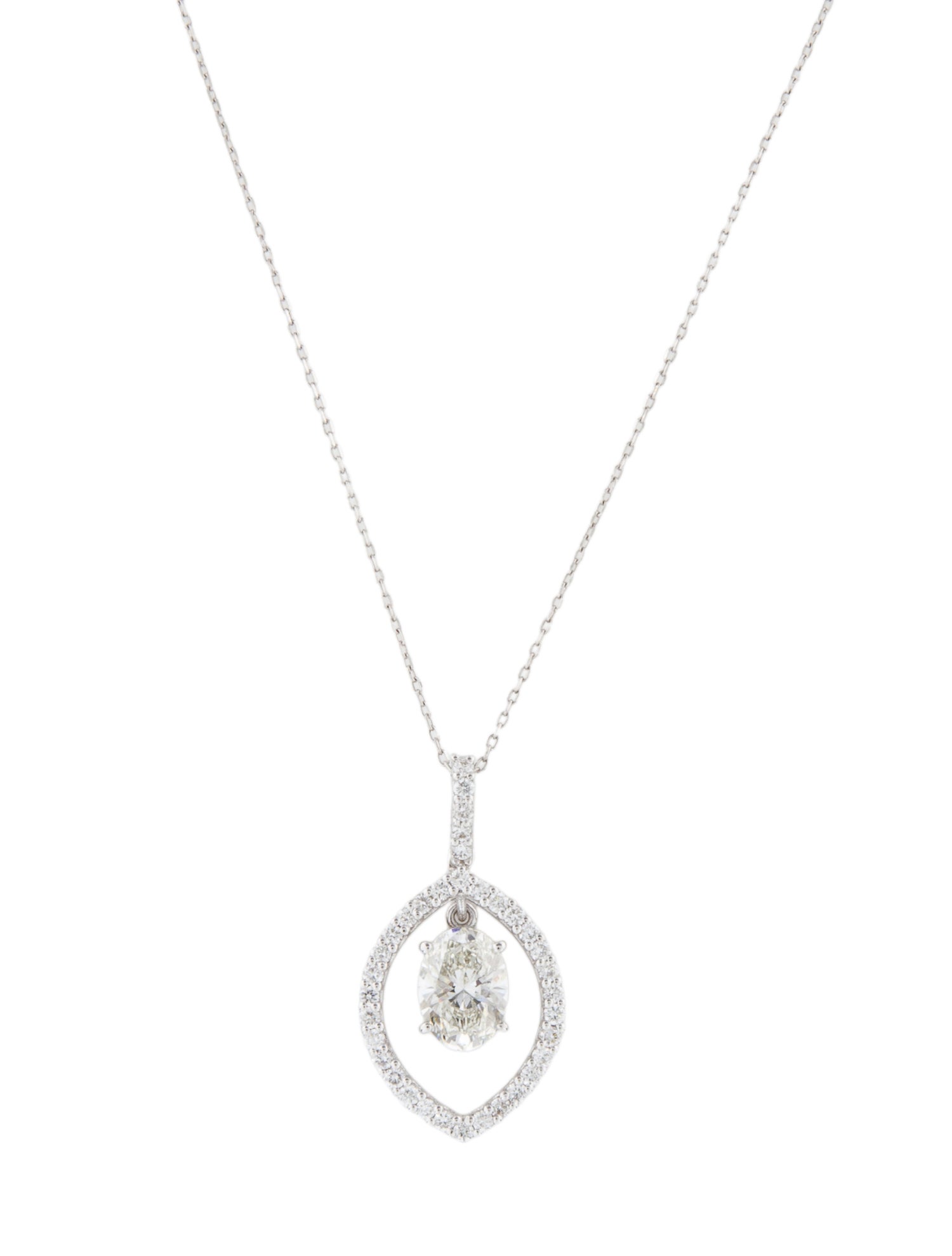 Necklace 14K 1.41ctw Lab-Grown Diamond Pendant Necklace