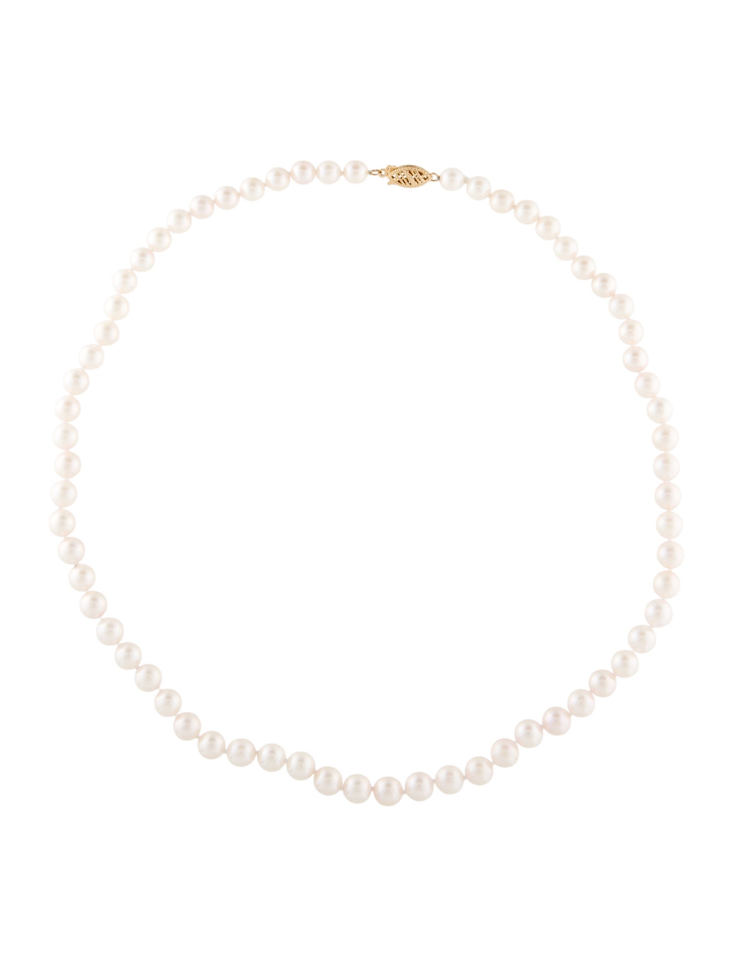 Necklace  14K Pearl Bead Strand Necklace
