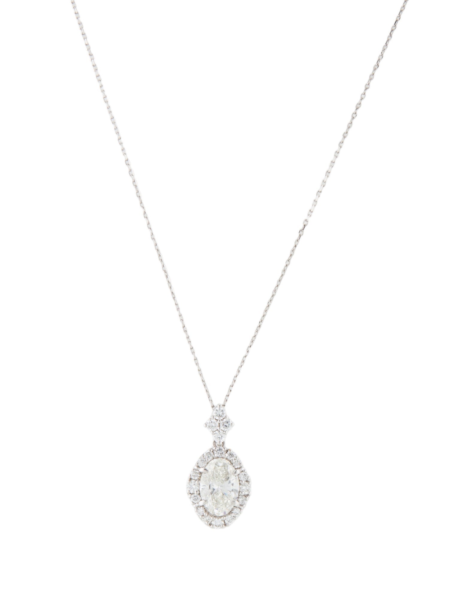 Necklace 14K 1.41ctw Lab-Grown Diamond Pendant Necklace