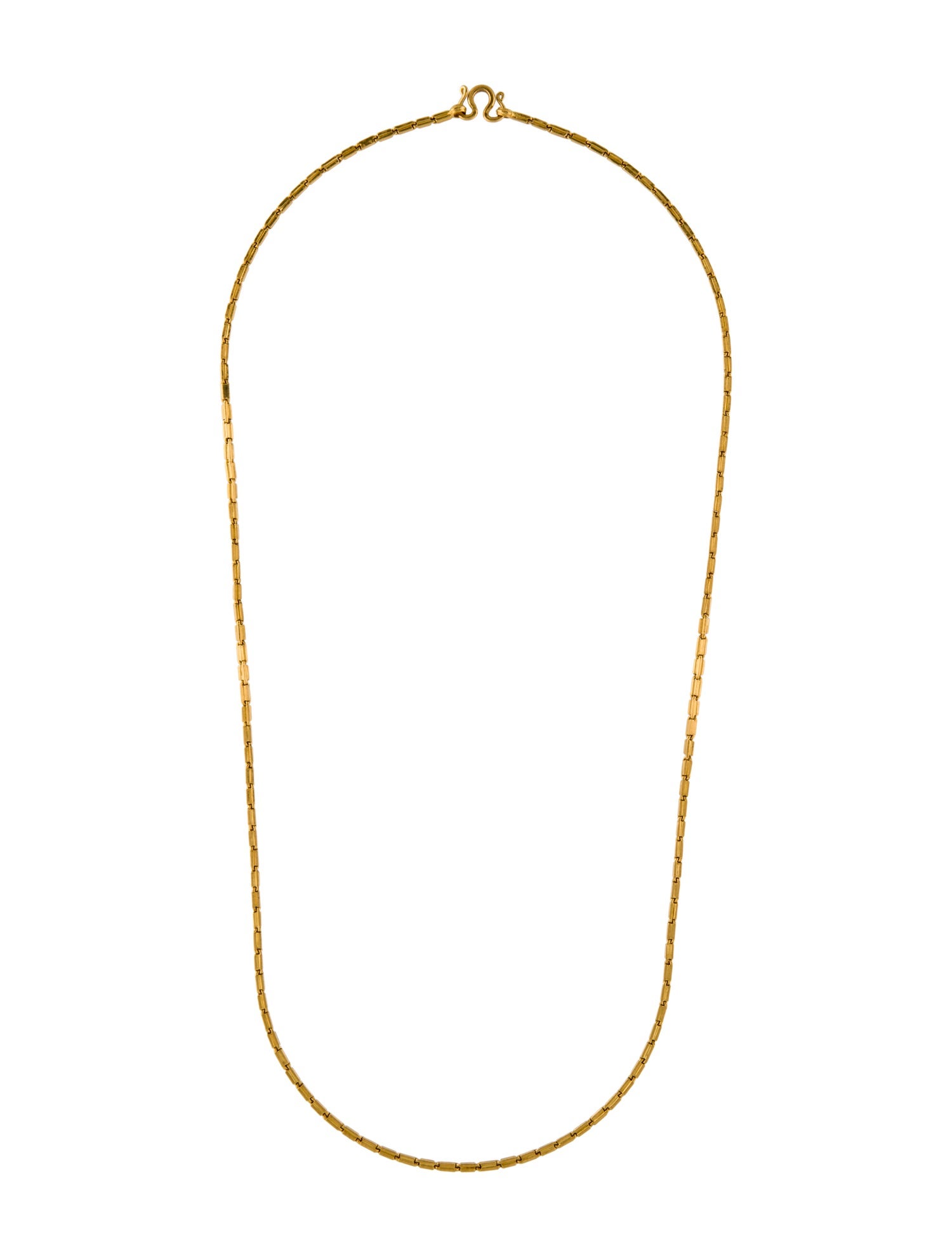 Necklace 23K Textured Link Chain Necklace