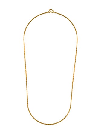 Necklace 23K Textured Link Chain Necklace