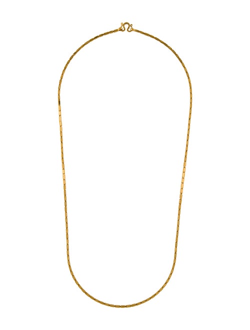 Necklace 23K Textured Link Chain Necklace