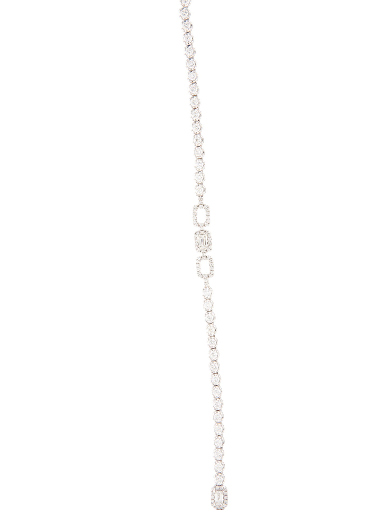 Necklace 18K 10.81ctw Diamond Rivière Tennis