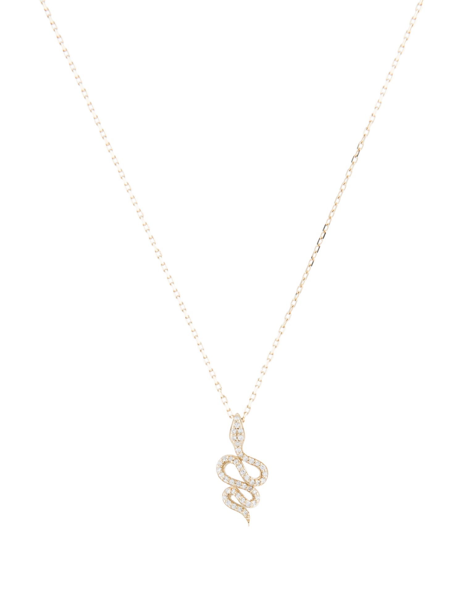 Necklace 14K Diamond Snake Pendant Necklace