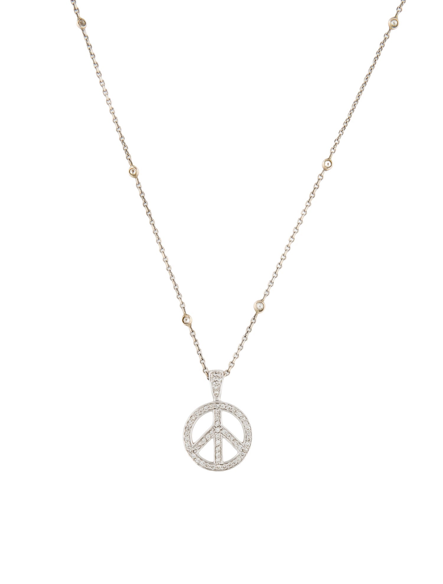 Necklace 14K Diamond Piece Sign Necklace