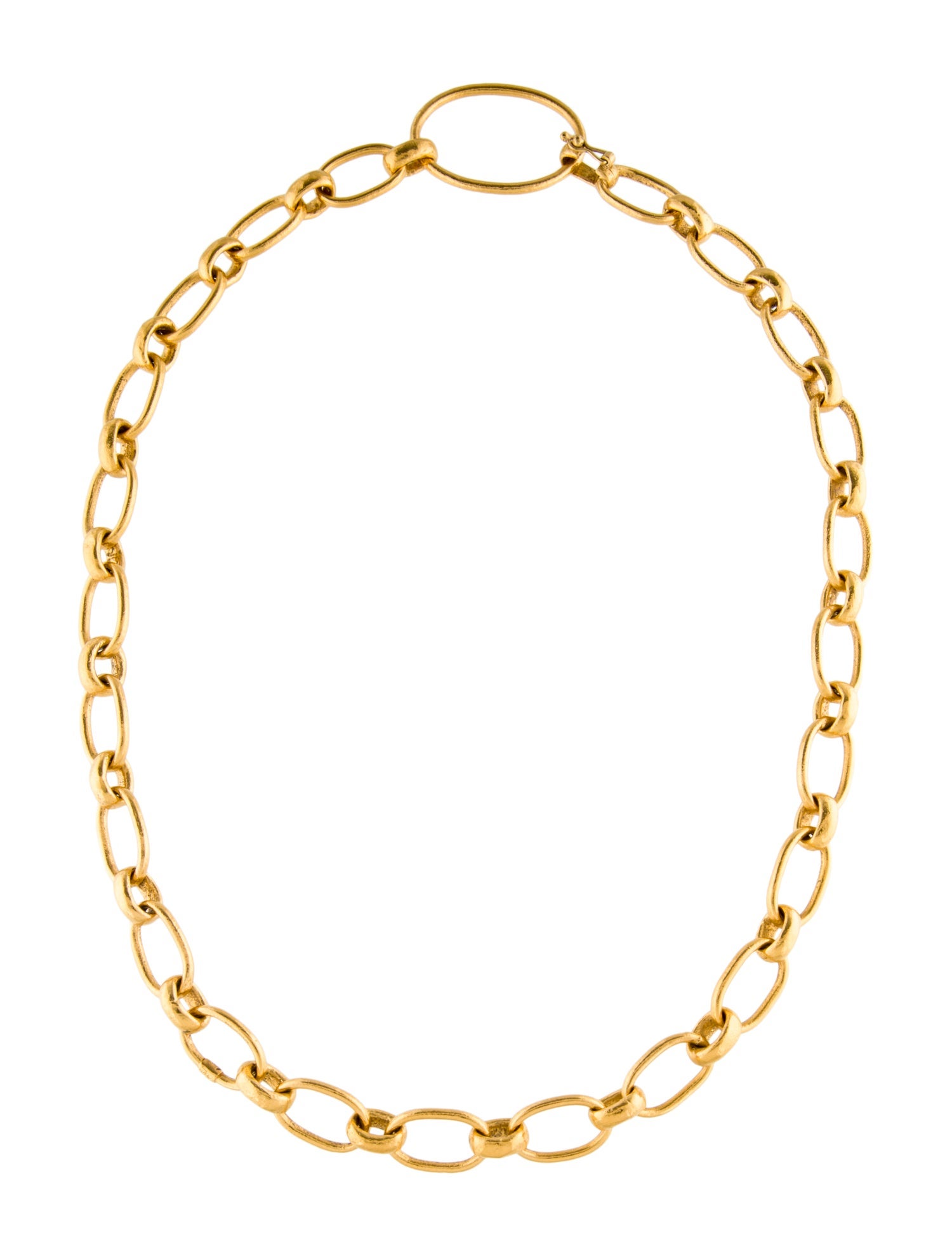 Necklace 24K Oval Link Chain Necklace