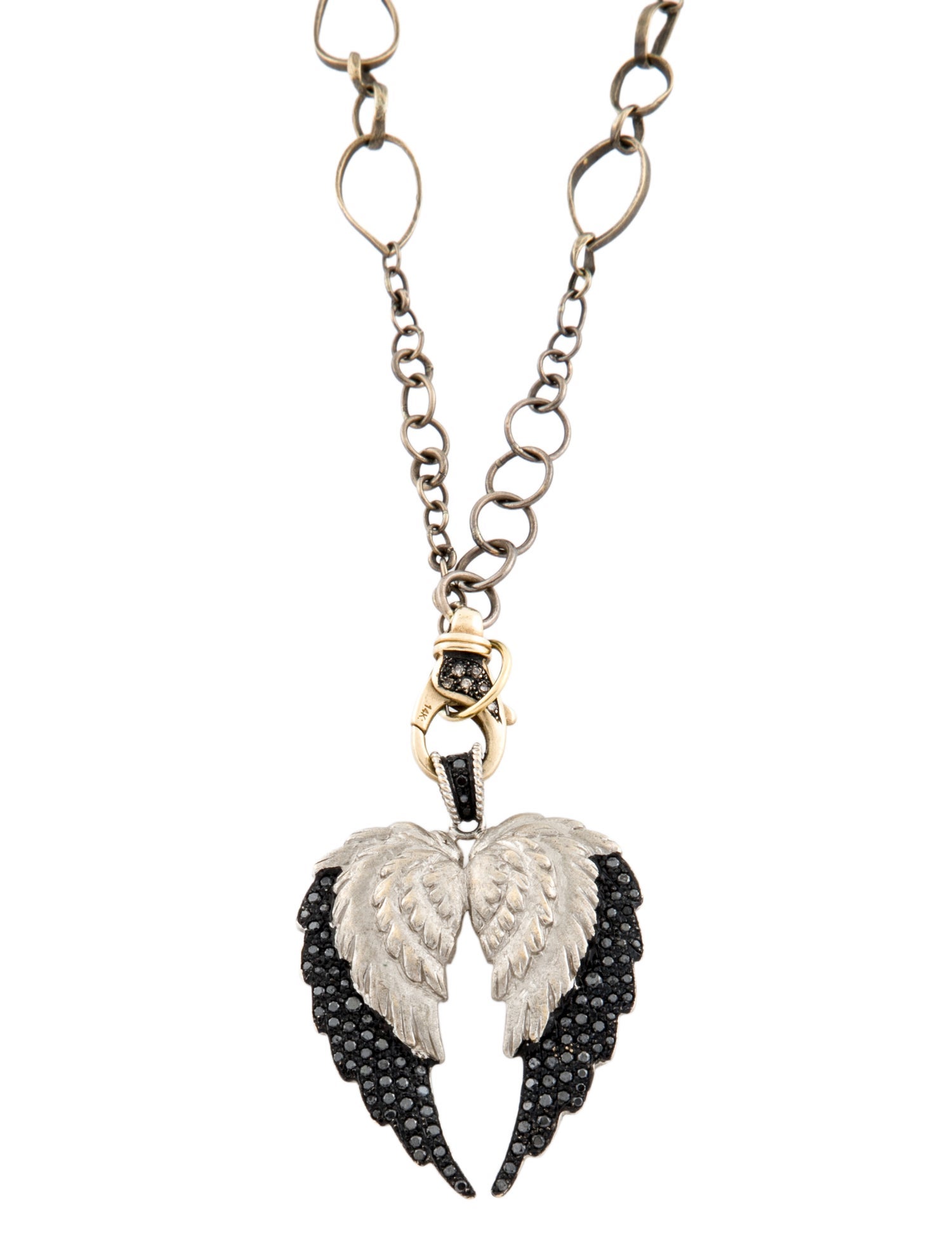 Necklace Sally Sohn Diamond Angel Wings Pendant Necklace