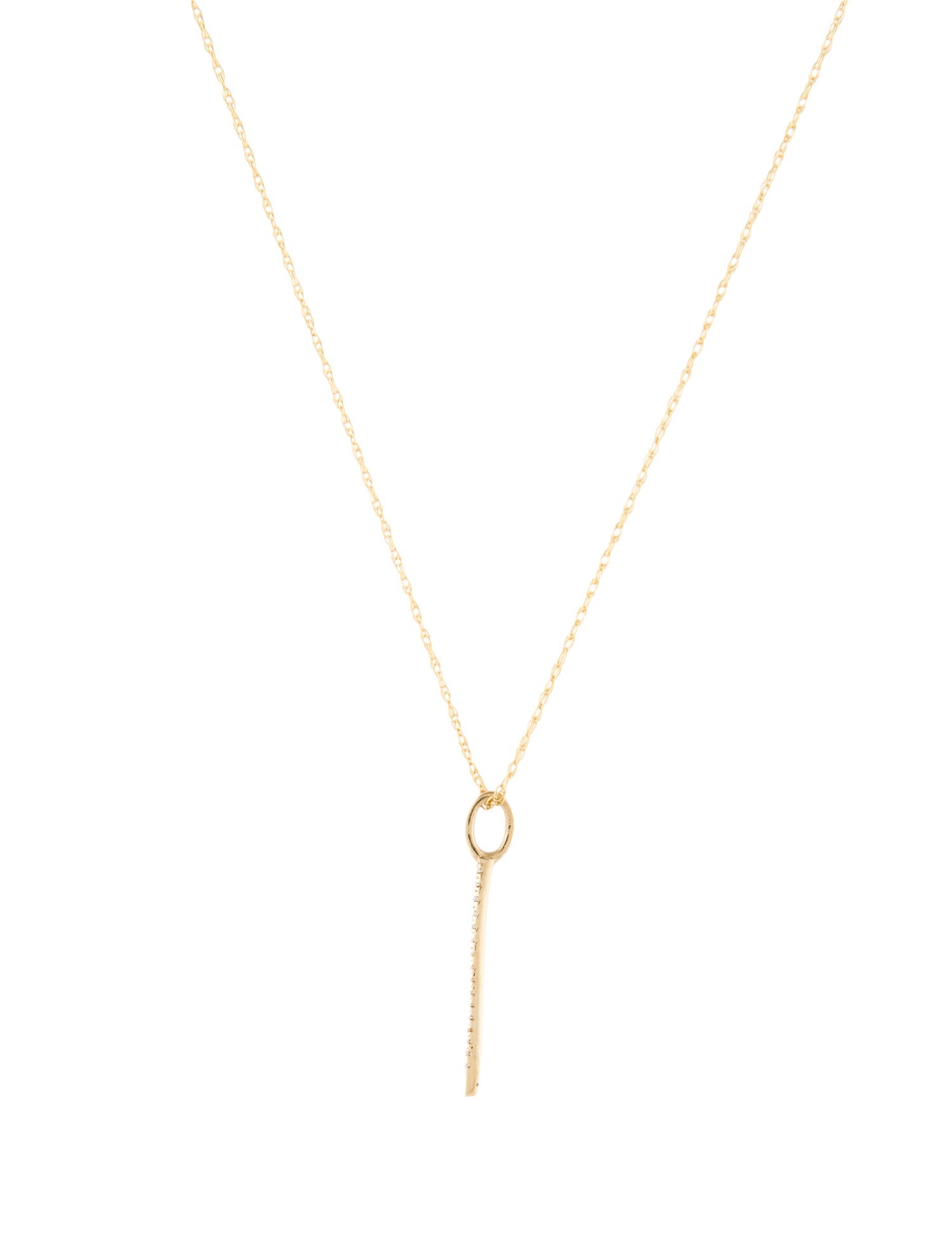 Necklace 14K Diamond Bar Pendant Necklace